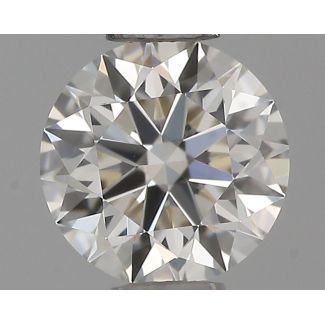 0.37 Carat Round H VVS1 EX IGI Natural Diamond