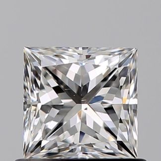 0.70 Carat Princess F SI1 - EX VG GIA Natural Diamond