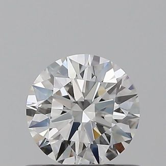 0.55 Carat Round F VVS2 EX GIA Natural Diamond