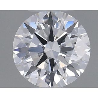 0.21 Carat Round D VVS2 EX GIA Natural Diamond