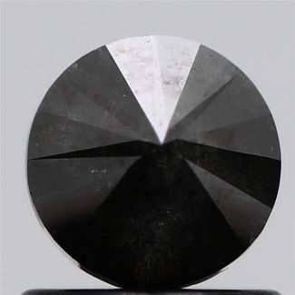 0.96 Carat Round Fancy Black GD GIA Natural Diamond