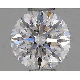 0.41 Carat Round D VVS2 EX GIA Natural Diamond