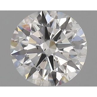 0.5 Carat Round F SI1 EX GIA Natural Diamond