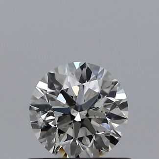 0.50 Carat Round H SI2 EX VG GIA Natural Diamond