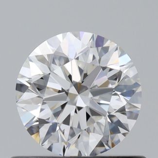 0.52 Carat Round F VVS2 EX GIA Natural Diamond