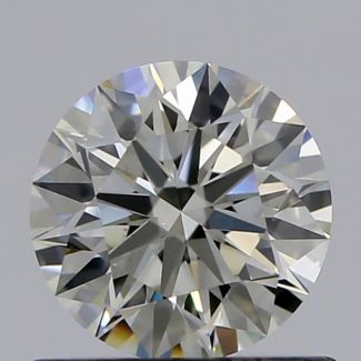 0.60 Carat Round J VS1 EX IGI Natural Diamond