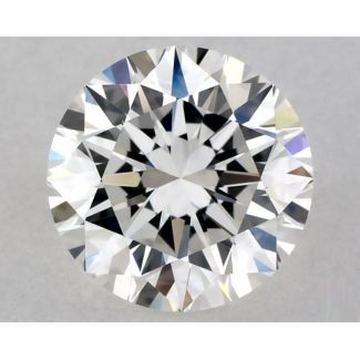 0.6 Carat Round H VVS2 EX GIA Natural Diamond