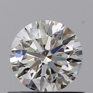 0.52 Carat Round J VVS2 EX GIA Natural Diamond