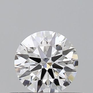 0.43 Carat Round D VVS2 EX GIA Natural Diamond