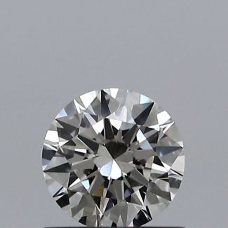 0.55 Carat Round I VVS2 EX GIA Natural Diamond