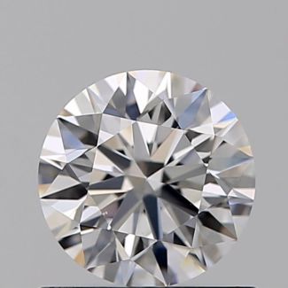 0.61 Carat Round D VVS2 EX GIA Natural Diamond