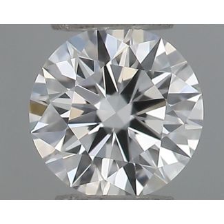 0.19 Carat Round E VVS2 EX GIA Natural Diamond