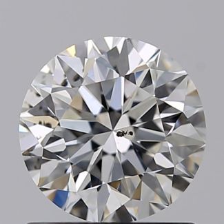 0.90 Carat Round F SI2 VG EX GIA Natural Diamond