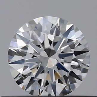 0.42 Carat Round F VVS2 EX GIA Natural Diamond