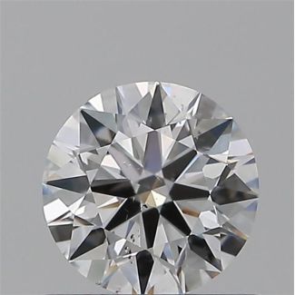 0.53 Carat Round E SI1 EX GIA Natural Diamond