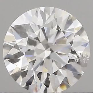 0.41 Carat Round D SI2 EX GIA Natural Diamond