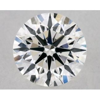 0.52 Carat Round H VVS1 EX GIA Natural Diamond