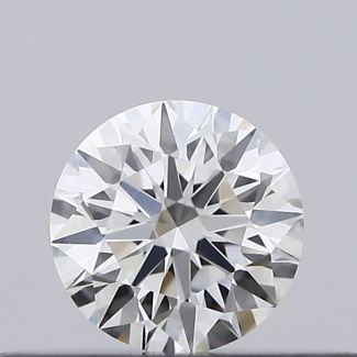 0.20 Carat Round H VVS2 EX GIA Natural Diamond