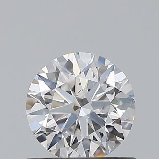 0.6 Carat Round D SI2 EX GIA Natural Diamond