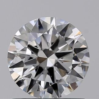 0.80 Carat Round F SI1 VG EX GIA Natural Diamond