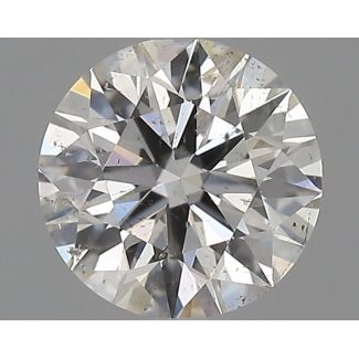 0.52 Carat Round H SI2 EX GIA Natural Diamond