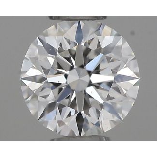 0.37 Carat Round F VS2 EX GIA Natural Diamond