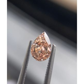 1.01 Carat Pear Fancy Brown I1 - VG GD GIA Natural Diamond