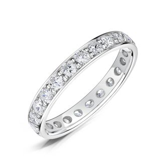 DiamondZee Platinum Full grain Round Brilliant Diamond set 3mm band