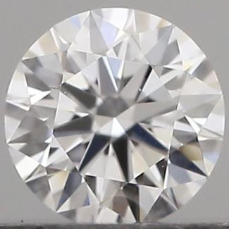 0.19 Carat Round D VVS2 EX GIA Natural Diamond