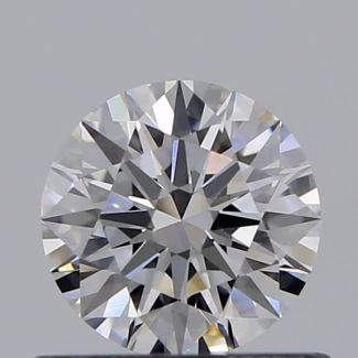 0.51 Carat Round E VVS2 EX GIA Natural Diamond