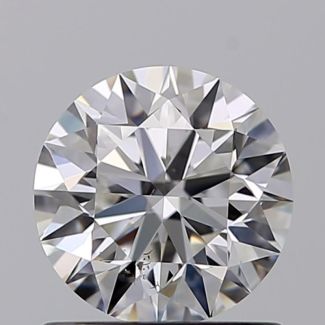 0.80 Carat Round F SI1 EX GIA Natural Diamond