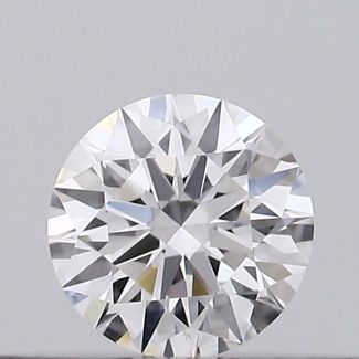 0.18 Carat Round F VVS2 EX GIA Natural Diamond