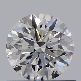 0.53 Carat Round E VVS2 EX GIA Natural Diamond