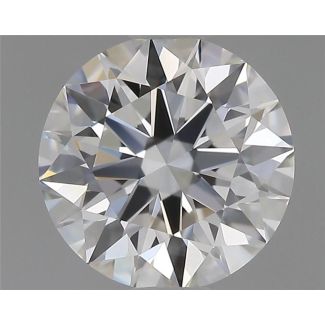 0.62 Carat Round F VVS1 EX GIA Natural Diamond