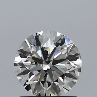 0.90 Carat Round I VVS1 EX VG GIA Natural Diamond