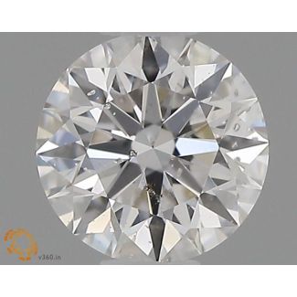 0.35 Carat Round E SI2 EX GIA Natural Diamond