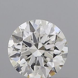 0.42 Carat Round H VVS2 EX GIA Natural Diamond