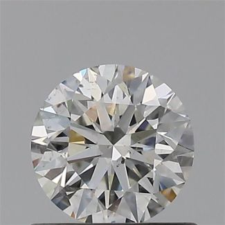 0.60 Carat Round H SI1 EX GIA Natural Diamond