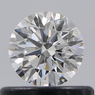 0.46 Carat Round F VVS2 EX GIA Natural Diamond