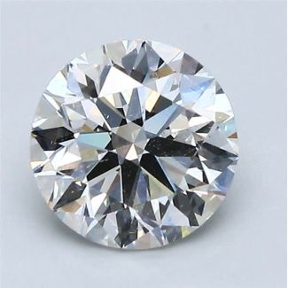 1.5 Carat Round H SI1 EX GIA Natural Diamond