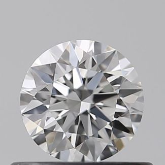 0.41 Carat Round H VVS2 EX GIA Natural Diamond