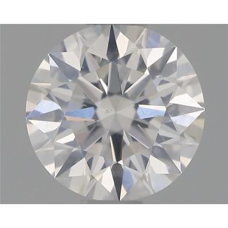 0.62 Carat Round F SI2 EX GIA Natural Diamond