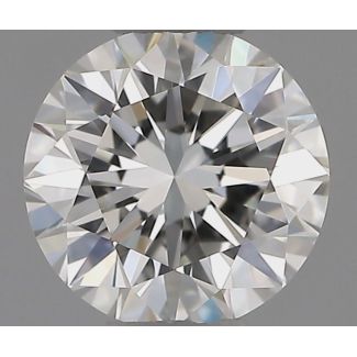 0.6 Carat Round H VVS2 EX GIA Natural Diamond