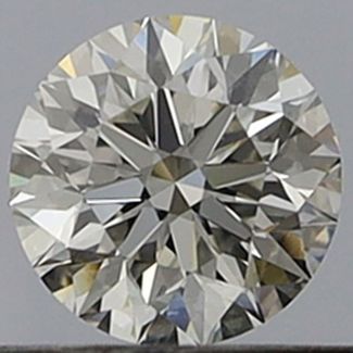 0.35 Carat Round H VVS1 EX GIA Natural Diamond