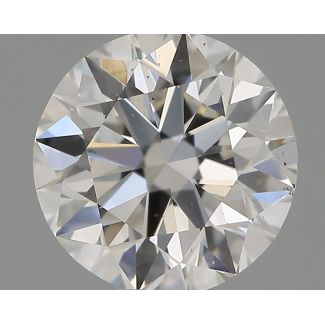 0.57 Carat Round H VS2 EX VG GIA Natural Diamond