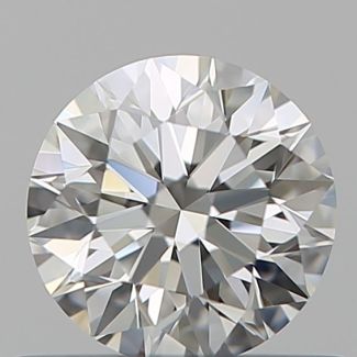 0.51 Carat Round H VVS1 EX GIA Natural Diamond