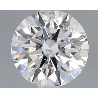 0.53 Carat Round F SI1 EX GIA Natural Diamond