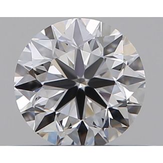 0.4 Carat Round D VVS2 VG EX GIA Natural Diamond