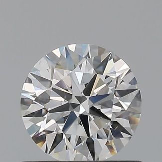 0.6 Carat Round F SI1 EX VG GIA Natural Diamond