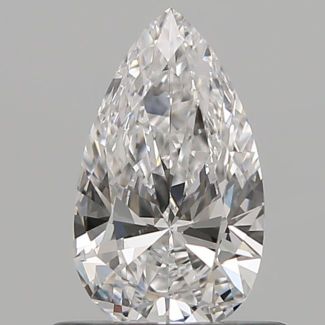 0.56 Carat Pear D IF - EX G GIA Natural Diamond